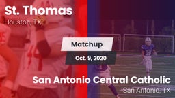 Matchup: St. Thomas High vs. San Antonio Central Catholic  2020