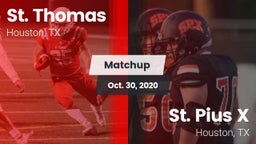 Matchup: St. Thomas High vs. St. Pius X  2020