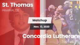 Matchup: St. Thomas High vs. Concordia Lutheran  2020