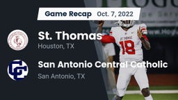 Recap: St. Thomas  vs. San Antonio Central Catholic  2022