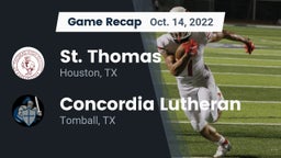 Recap: St. Thomas  vs. Concordia Lutheran  2022