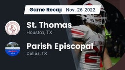 Recap: St. Thomas  vs. Parish Episcopal  2022