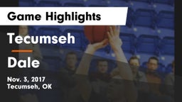 Tecumseh  vs Dale Game Highlights - Nov. 3, 2017