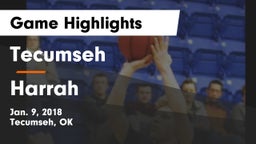 Tecumseh  vs Harrah  Game Highlights - Jan. 9, 2018