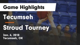 Tecumseh  vs Stroud Tourney Game Highlights - Jan. 6, 2018