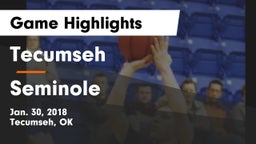 Tecumseh  vs Seminole  Game Highlights - Jan. 30, 2018
