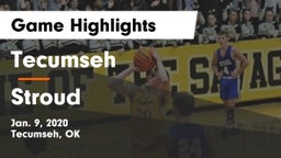 Tecumseh  vs Stroud  Game Highlights - Jan. 9, 2020