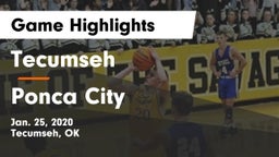 Tecumseh  vs Ponca City  Game Highlights - Jan. 25, 2020