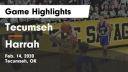 Tecumseh  vs Harrah  Game Highlights - Feb. 14, 2020