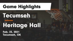 Tecumseh  vs Heritage Hall  Game Highlights - Feb. 23, 2021