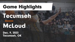 Tecumseh  vs McLoud  Game Highlights - Dec. 9, 2023