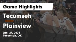 Tecumseh  vs Plainview  Game Highlights - Jan. 27, 2024