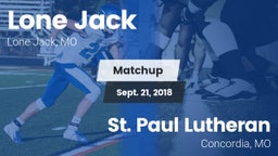 Matchup: Lone Jack High vs. St. Paul Lutheran  2018