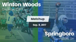 Matchup: Winton Woods High vs. Springboro  2017