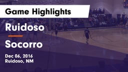Ruidoso  vs Socorro  Game Highlights - Dec 06, 2016