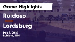 Ruidoso  vs Lordsburg  Game Highlights - Dec 9, 2016