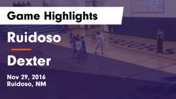 Ruidoso  vs Dexter  Game Highlights - Nov 29, 2016