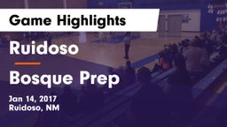 Ruidoso  vs Bosque Prep  Game Highlights - Jan 14, 2017