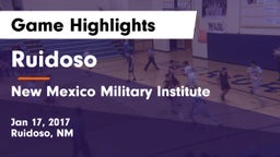 Ruidoso  vs New Mexico Military Institute Game Highlights - Jan 17, 2017