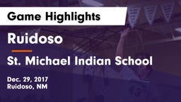 Ruidoso  vs St. Michael Indian School Game Highlights - Dec. 29, 2017