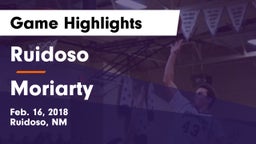 Ruidoso  vs Moriarty  Game Highlights - Feb. 16, 2018
