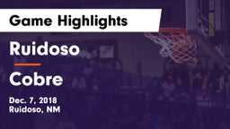Ruidoso  vs Cobre  Game Highlights - Dec. 7, 2018