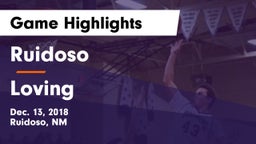 Ruidoso  vs Loving  Game Highlights - Dec. 13, 2018