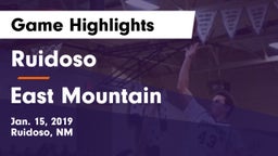 Ruidoso  vs East Mountain Game Highlights - Jan. 15, 2019