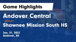 Andover Central  vs Shawnee Mission South HS Game Highlights - Jan. 21, 2022