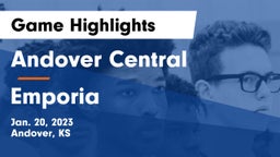 Andover Central  vs Emporia  Game Highlights - Jan. 20, 2023