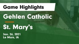 Gehlen Catholic  vs St. Mary's  Game Highlights - Jan. 26, 2021