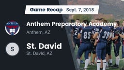 Recap: Anthem Preparatory Academy vs. St. David 2018