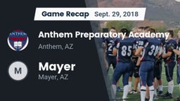 Recap: Anthem Preparatory Academy vs. Mayer   2018
