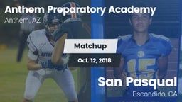 Matchup: Anthem Prep vs. San Pasqual  2018