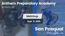 Matchup: Anthem Prep vs. San Pasqual  2020