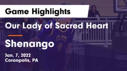 Our Lady of Sacred Heart  vs Shenango  Game Highlights - Jan. 7, 2022