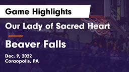 Our Lady of Sacred Heart  vs Beaver Falls  Game Highlights - Dec. 9, 2022