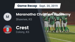 Recap: Maranatha Christian Academy vs. Crest  2019