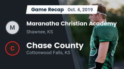 Recap: Maranatha Christian Academy vs. Chase County  2019