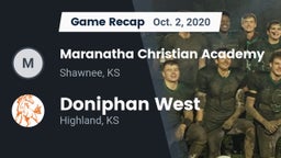 Recap: Maranatha Christian Academy vs. Doniphan West  2020