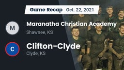 Recap: Maranatha Christian Academy vs. Clifton-Clyde  2021