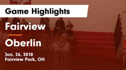 Fairview  vs Oberlin  Game Highlights - Jan. 26, 2018