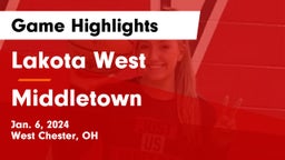 Lakota West  vs Middletown  Game Highlights - Jan. 6, 2024