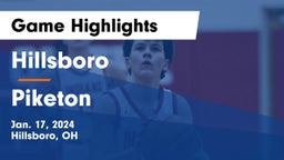 Hillsboro vs Piketon  Game Highlights - Jan. 17, 2024