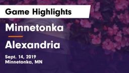 Minnetonka  vs Alexandria  Game Highlights - Sept. 14, 2019