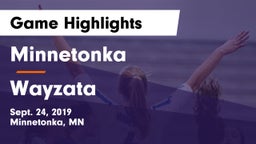 Minnetonka  vs Wayzata  Game Highlights - Sept. 24, 2019