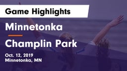 Minnetonka  vs Champlin Park  Game Highlights - Oct. 12, 2019