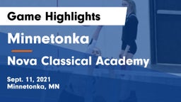 Minnetonka  vs Nova Classical Academy Game Highlights - Sept. 11, 2021