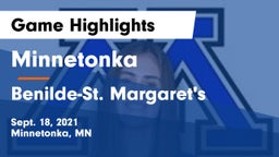 Minnetonka  vs Benilde-St. Margaret's  Game Highlights - Sept. 18, 2021