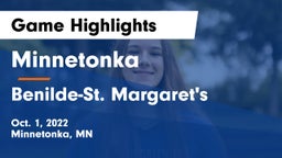 Minnetonka  vs Benilde-St. Margaret's  Game Highlights - Oct. 1, 2022